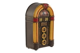 Decoratiune Yellow Jukebox din Metal 15x8x24cm