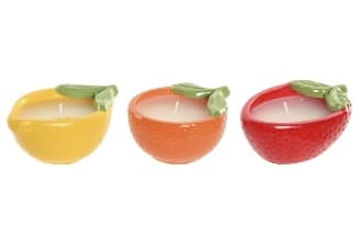 Lumanare Parfumata Multicolor Fruits din Ceramica 14x10x6cm