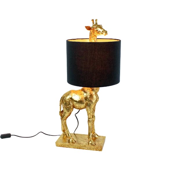 Lampa Black Gold Giraffe din Rasina 35x80x70cm