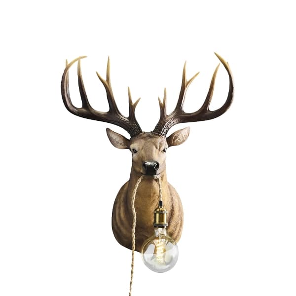 Lampa Decorativa Brown Deer din Rasina 58x42x75cm