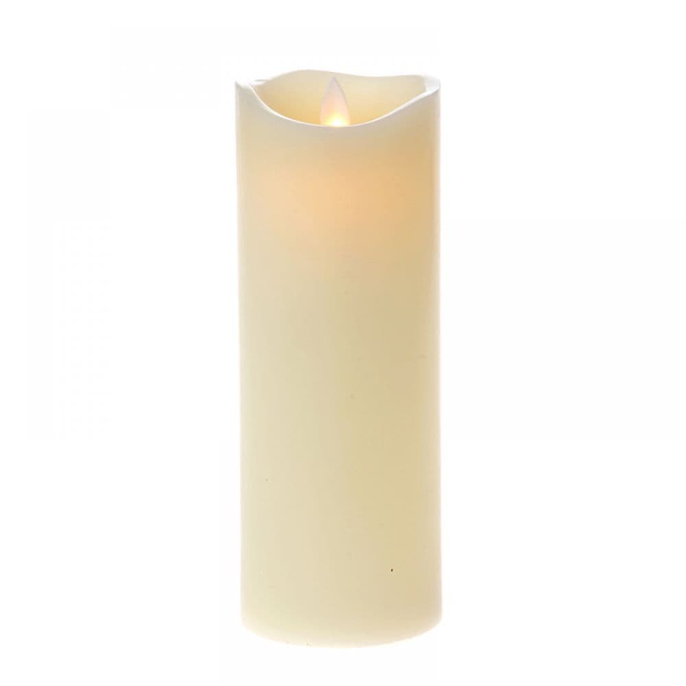 Lumanare Cream cu LED din Ceara D7.5x20cm