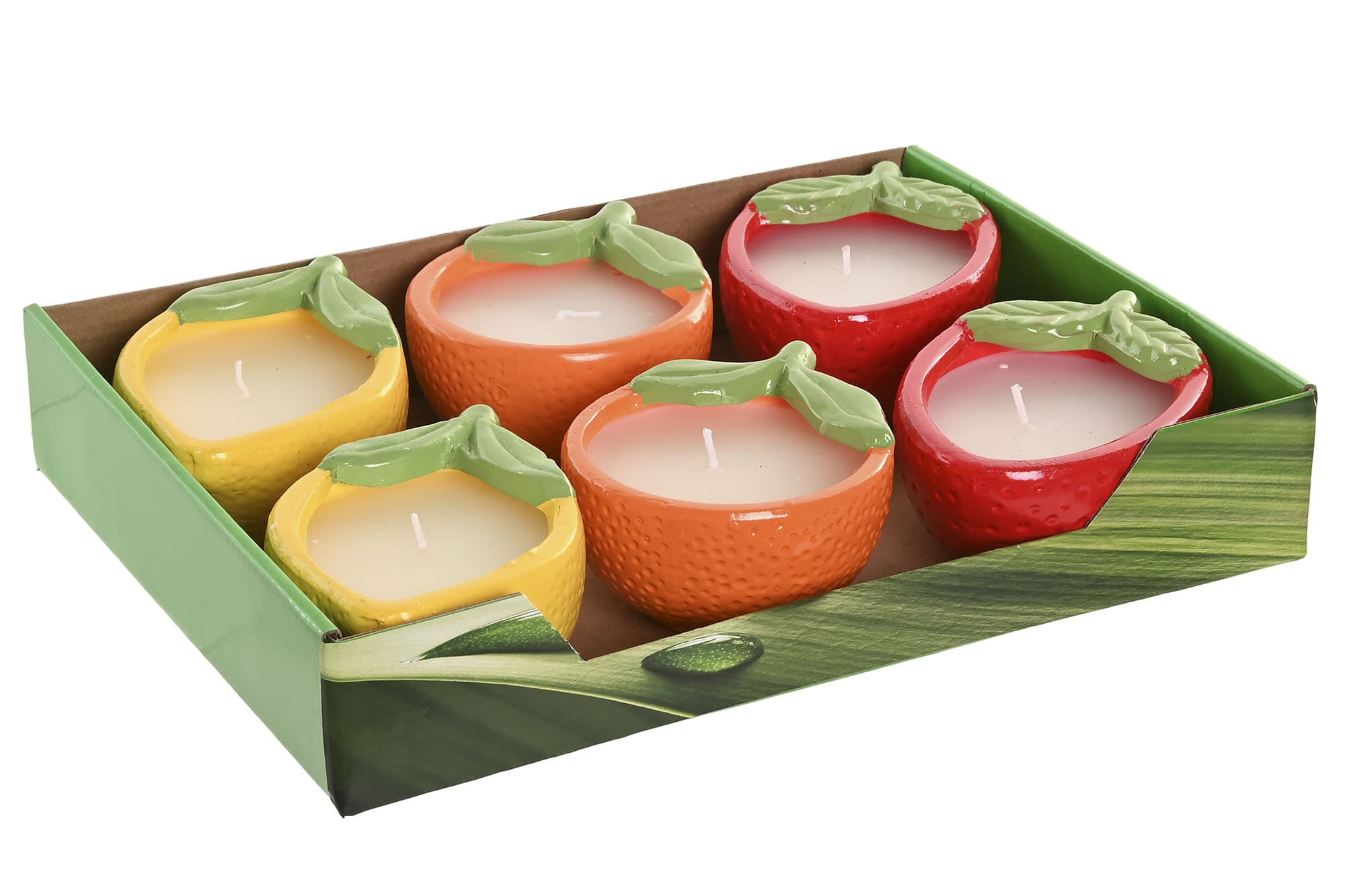 Lumanare Parfumata Multicolor Fruits din Ceramica 14x10x6cm