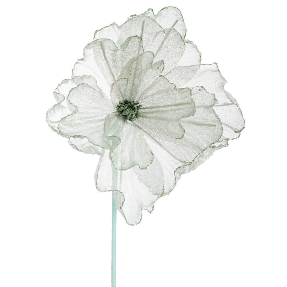 Magnolie Slate Green din Organza 60cm