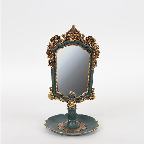 Oglinda Gold Green din Rasina D16x27cm