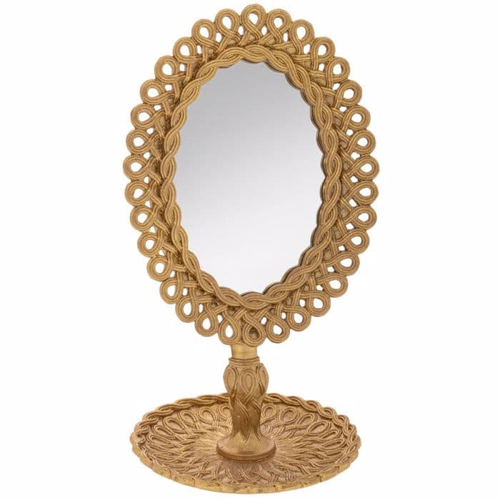 Oglinda Vintage Gold din Rasina 16x15x27cm