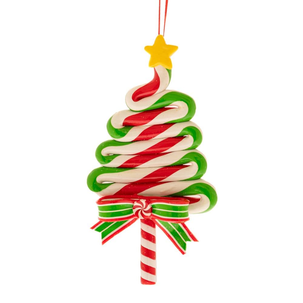 Ornament Brad Candy Cane Tree 7x13cm