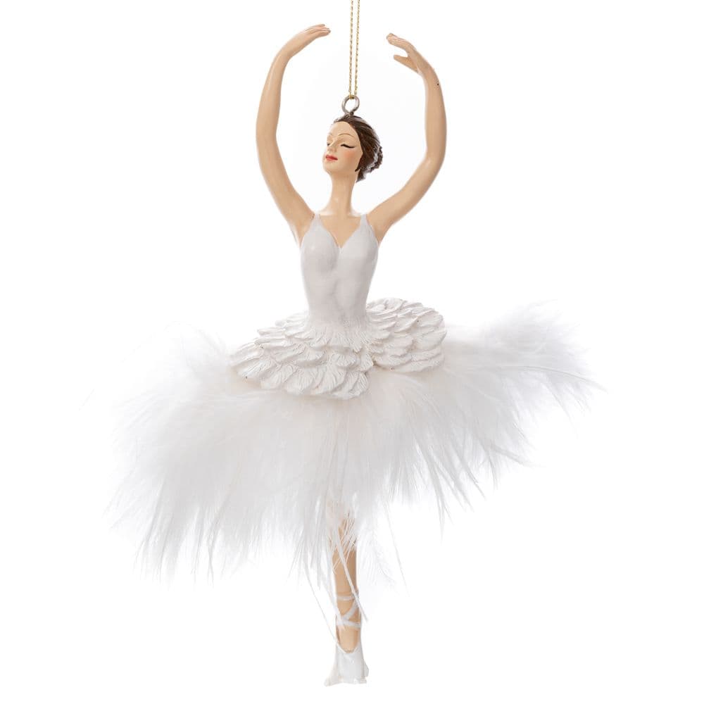Ornament Brad White Dancer din Rasina 9x7x21cm