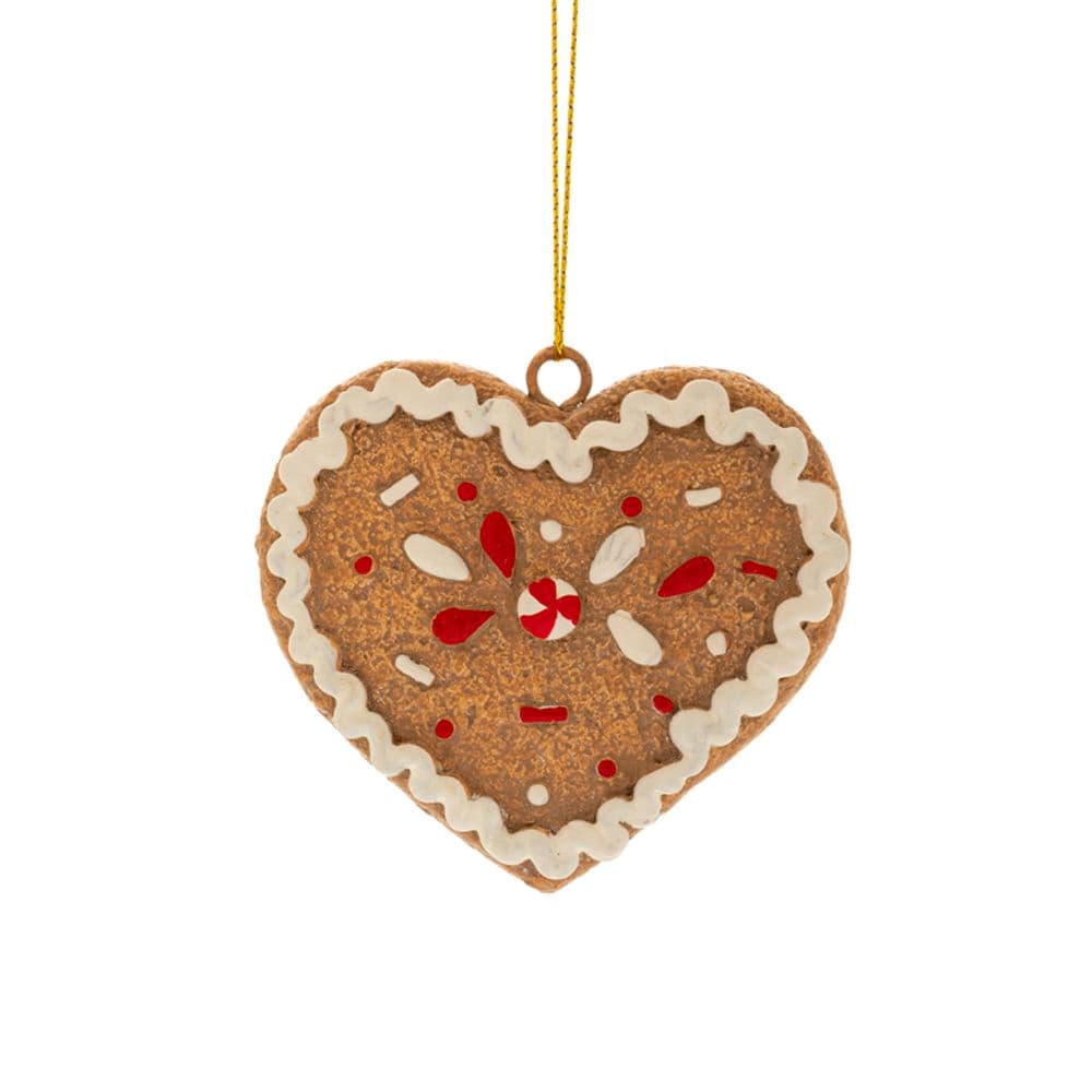 Ornament Gingerbread Heart din Rasina 6x8cm