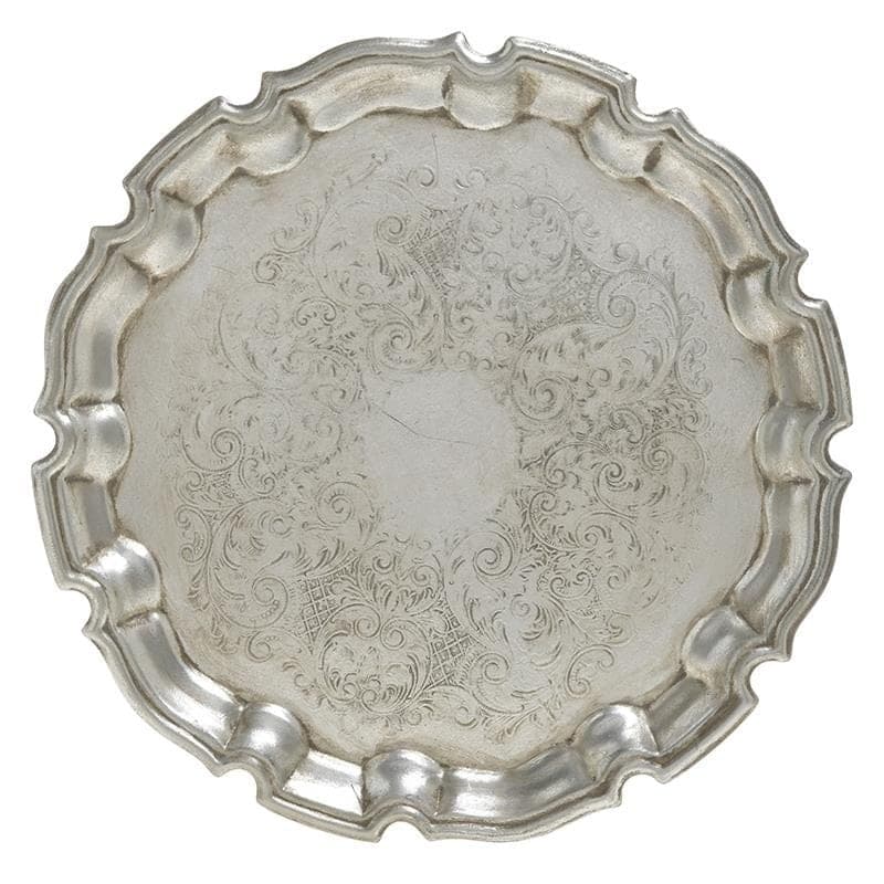 Platou Decorativ Silver din Rasina D27x3cm