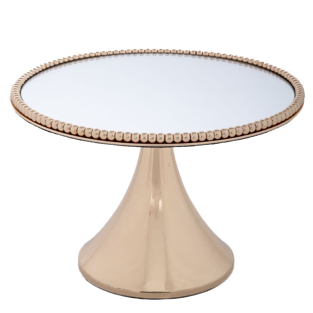 Platou Gold din Metal cu Oglinda D25x17cm
