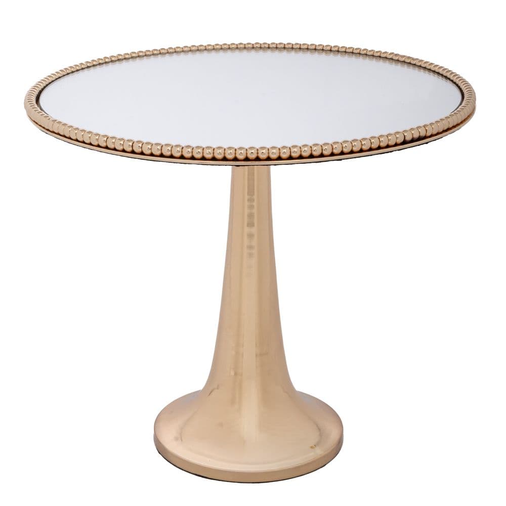 Platou Gold din Metal cu Oglinda D30x27cm