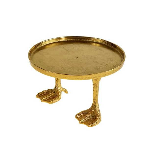 Platou Gold Duck Feet din Aluminiu D28x17cm