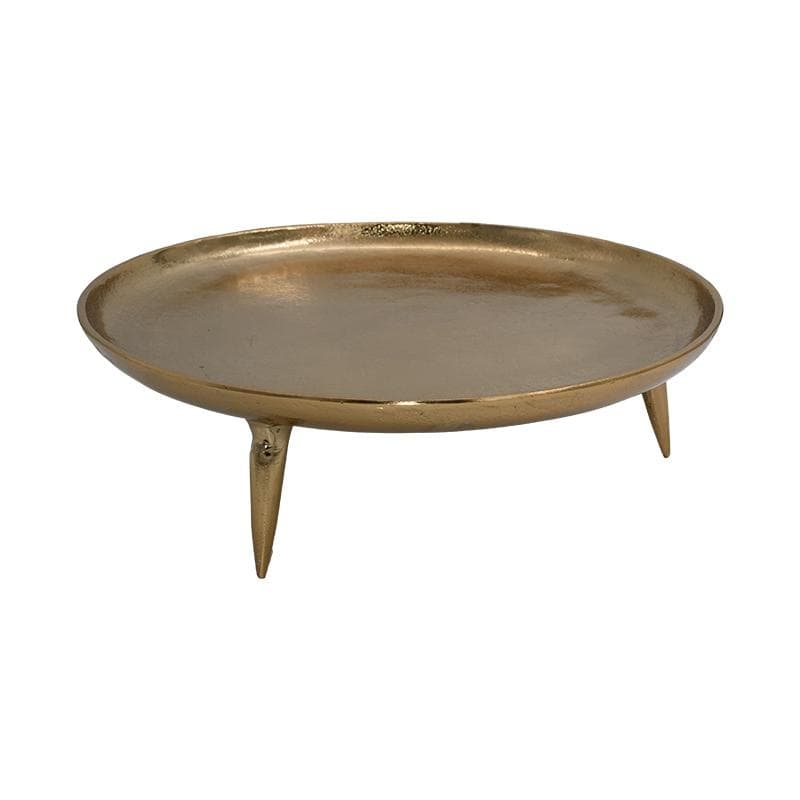 Platou Golden din Aluminiu D28x10cm