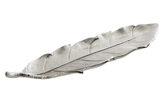 Platou Silver Leaf din Aluminiu 40x10x2cm