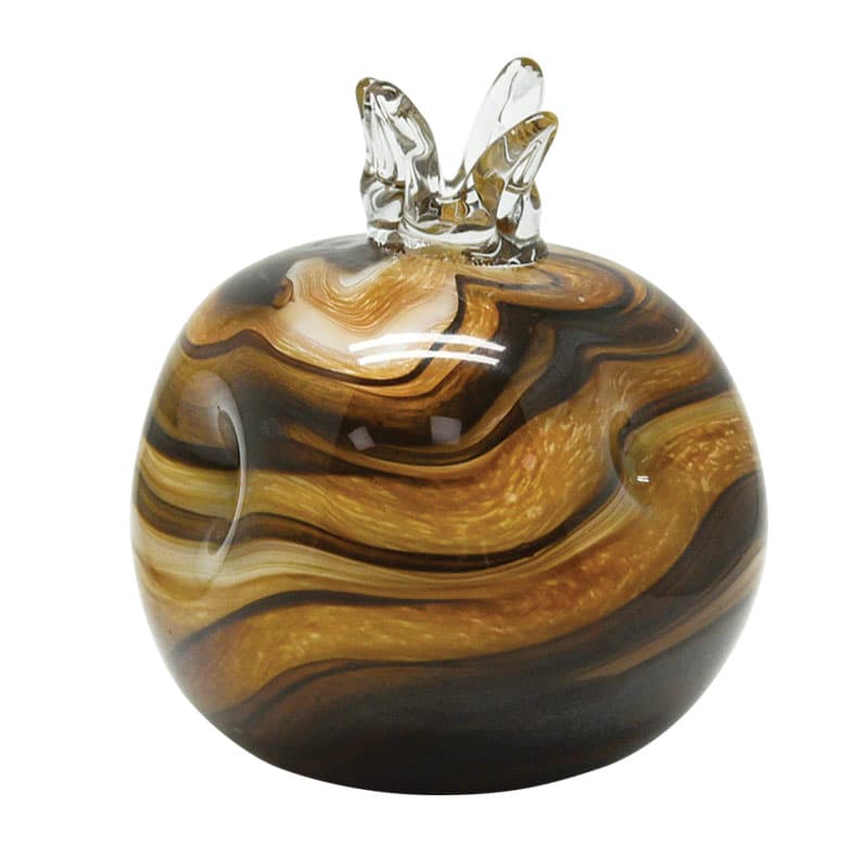 Rodie Decorativa Amber Stripes din Sticla D12x13cm