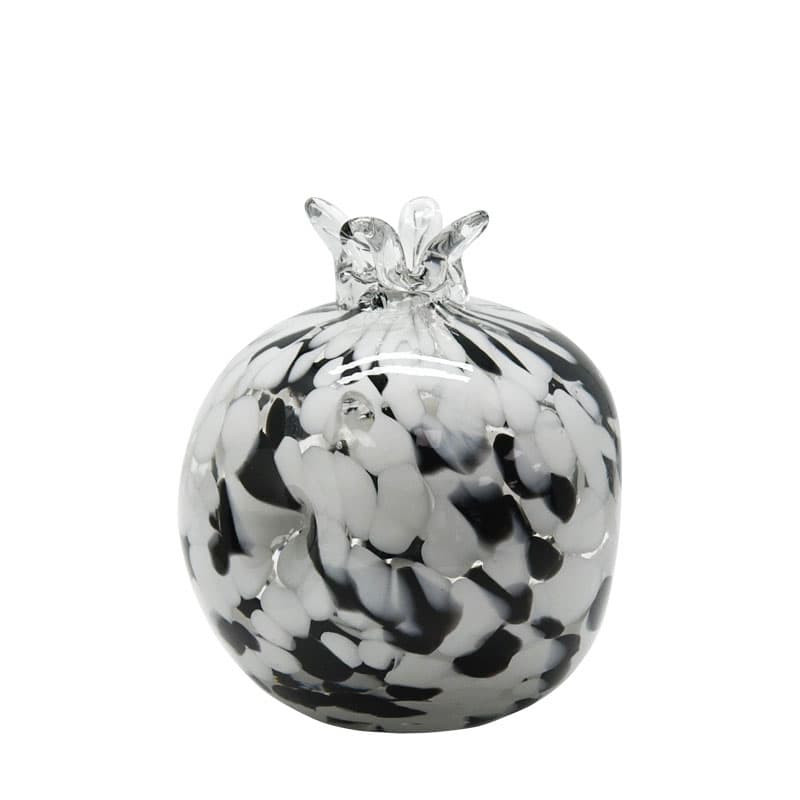 Rodie Decorativa White Black din Sticla D9x11cm
