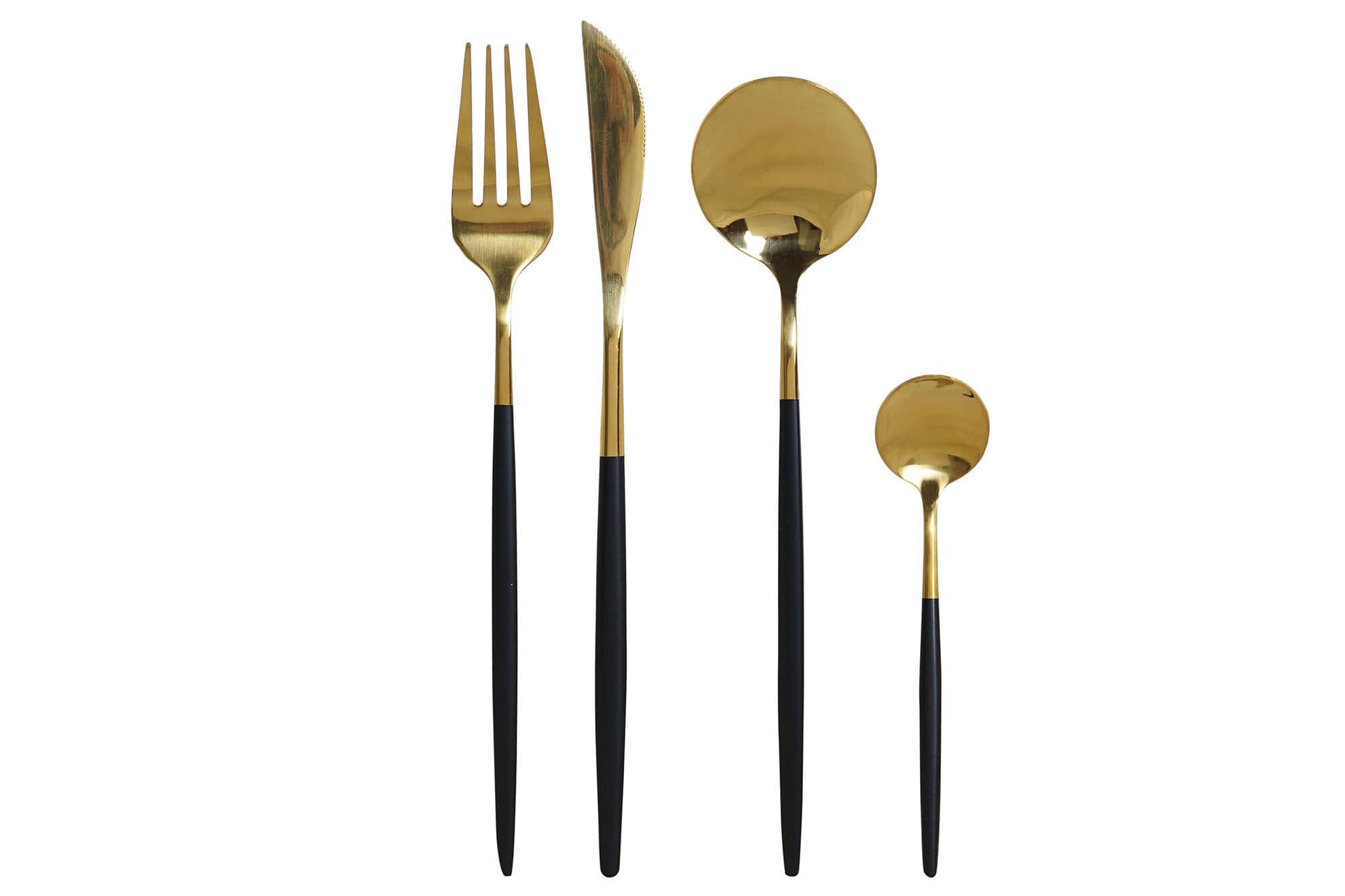 Set 16 Tacamuri Black Gold din Inox