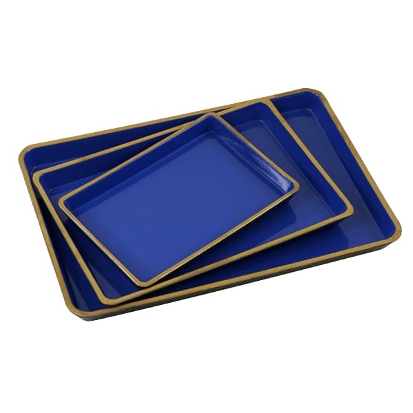 Set 3 Tavi Blue din Plastic 32x22x2cm