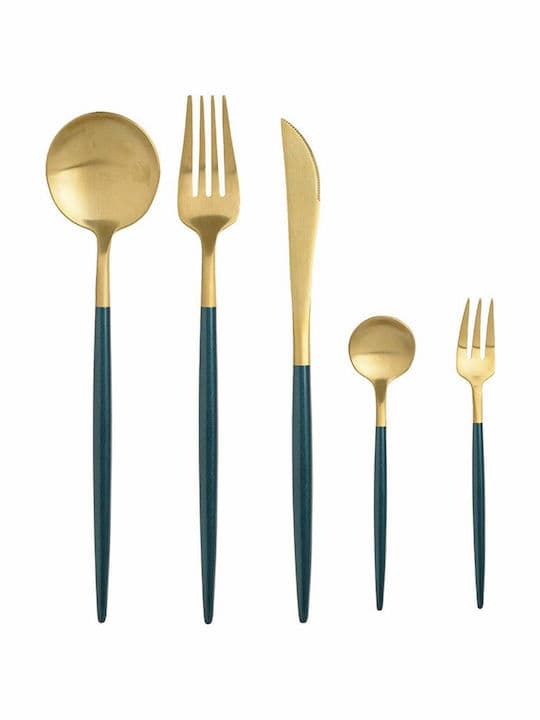 Set 30 Tacamuri Green Gold din Inox