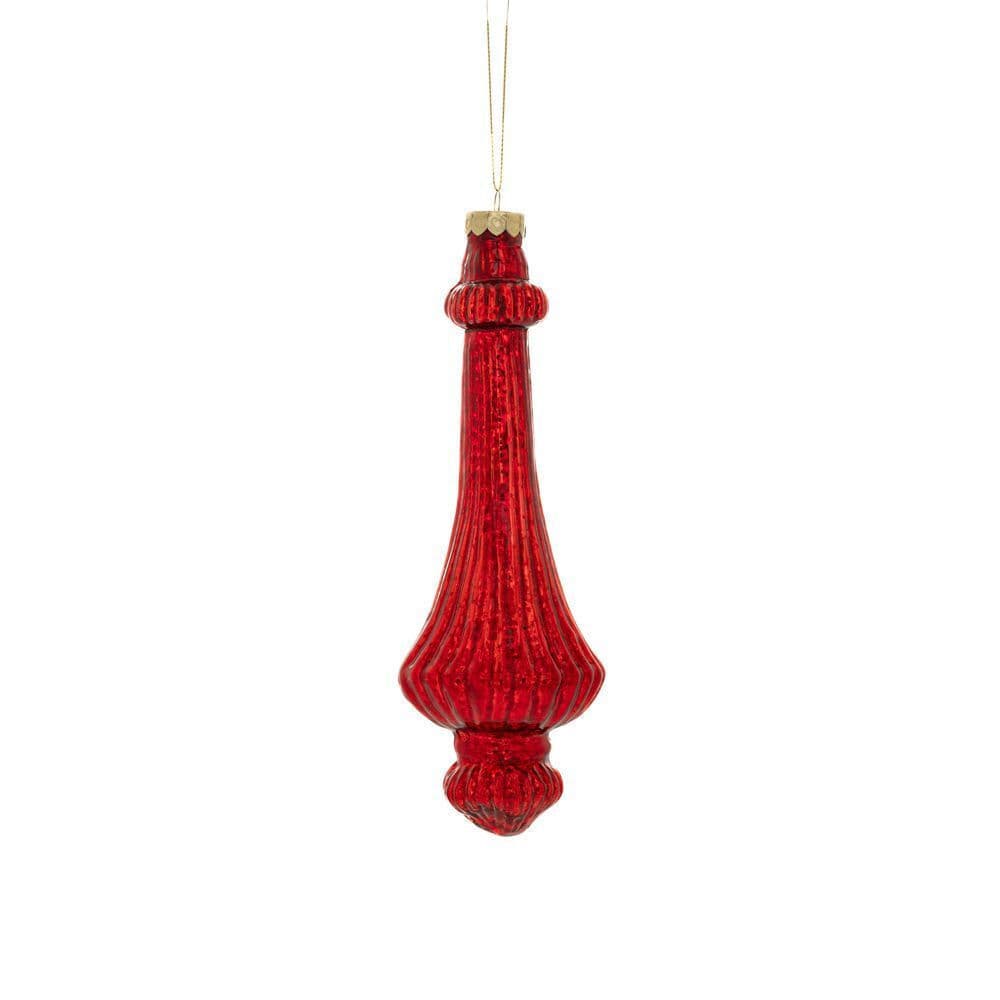 Set 4 Globuri Red din Sticla D8x22cm