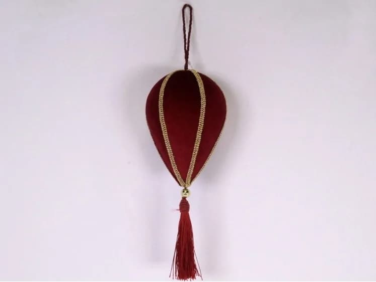 Set 7 Globuri Burgundy din Sticla D10x14cm