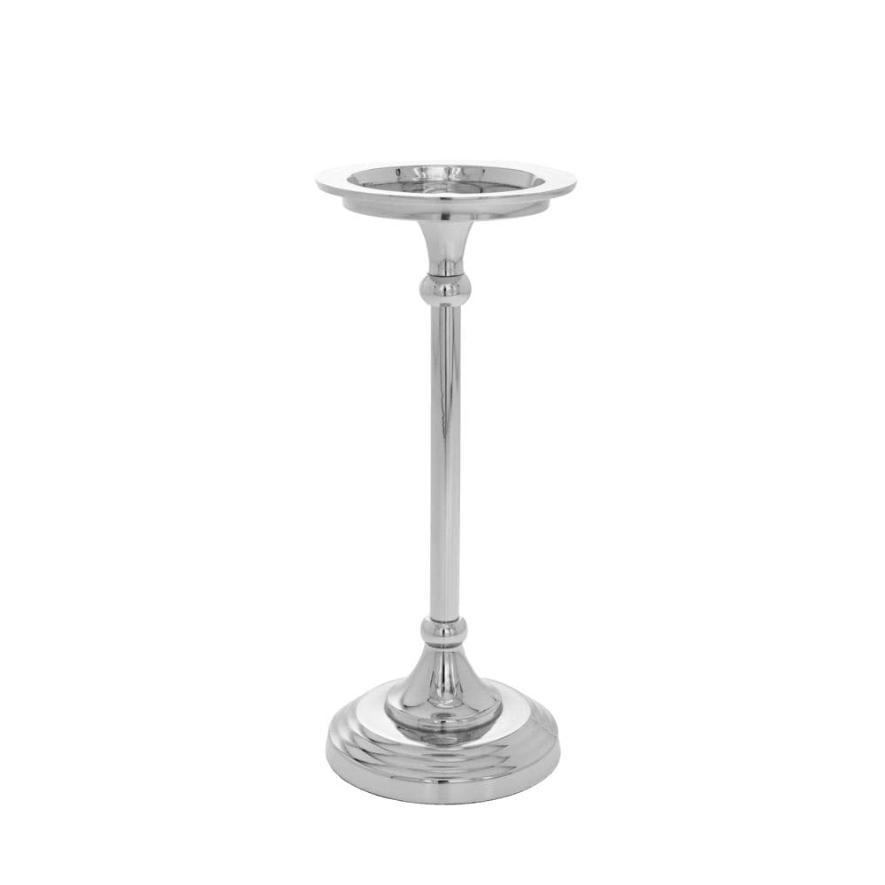 Suport pentru Lumanare Silver din Aluminiu D10x25cm