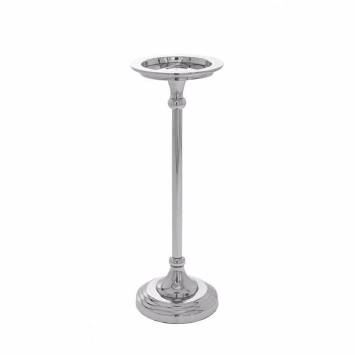 Suport pentru Lumanare Silver din Aluminiu D10x30cm