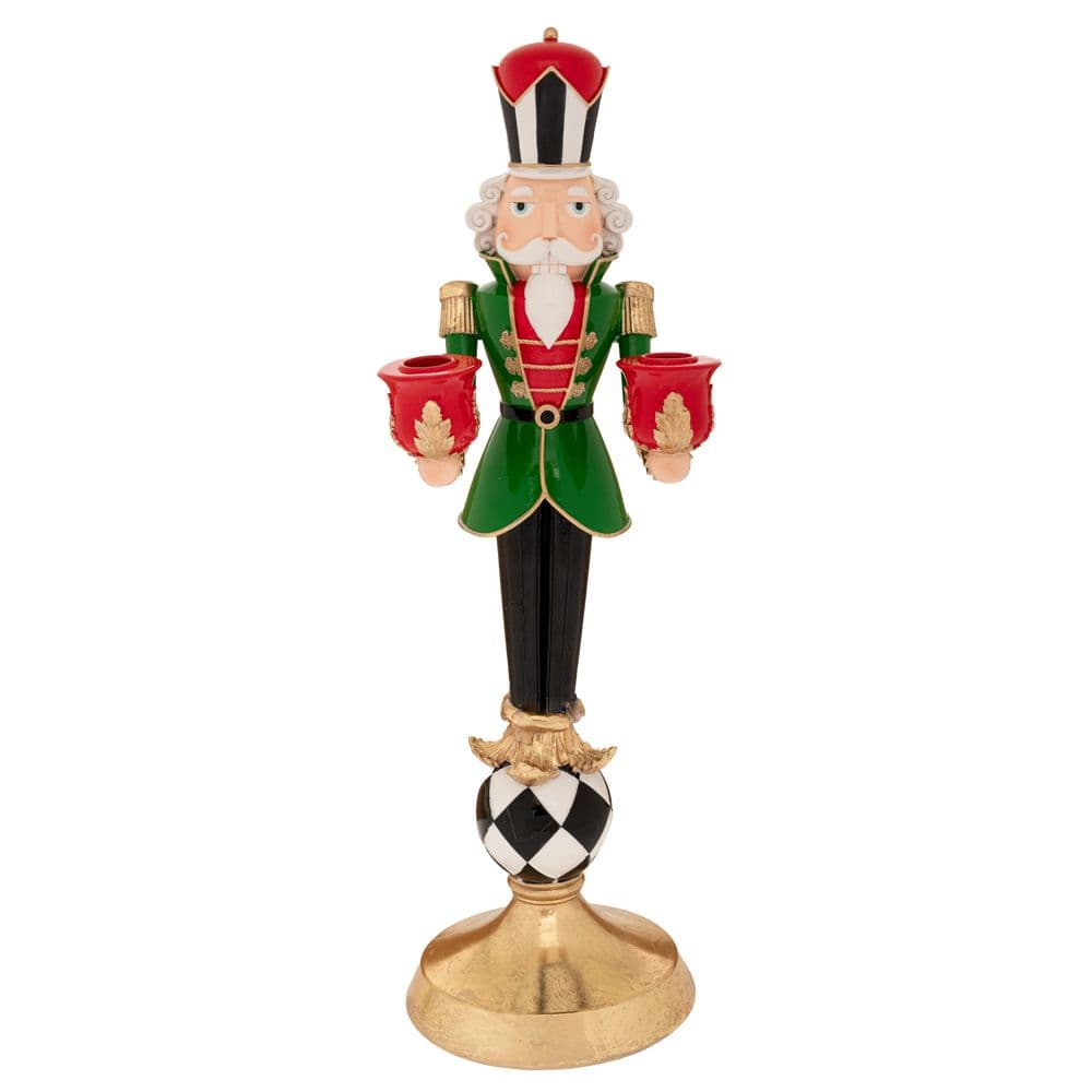 Suport pentru Lumanari Green Soldier din Rasina D17x53cm