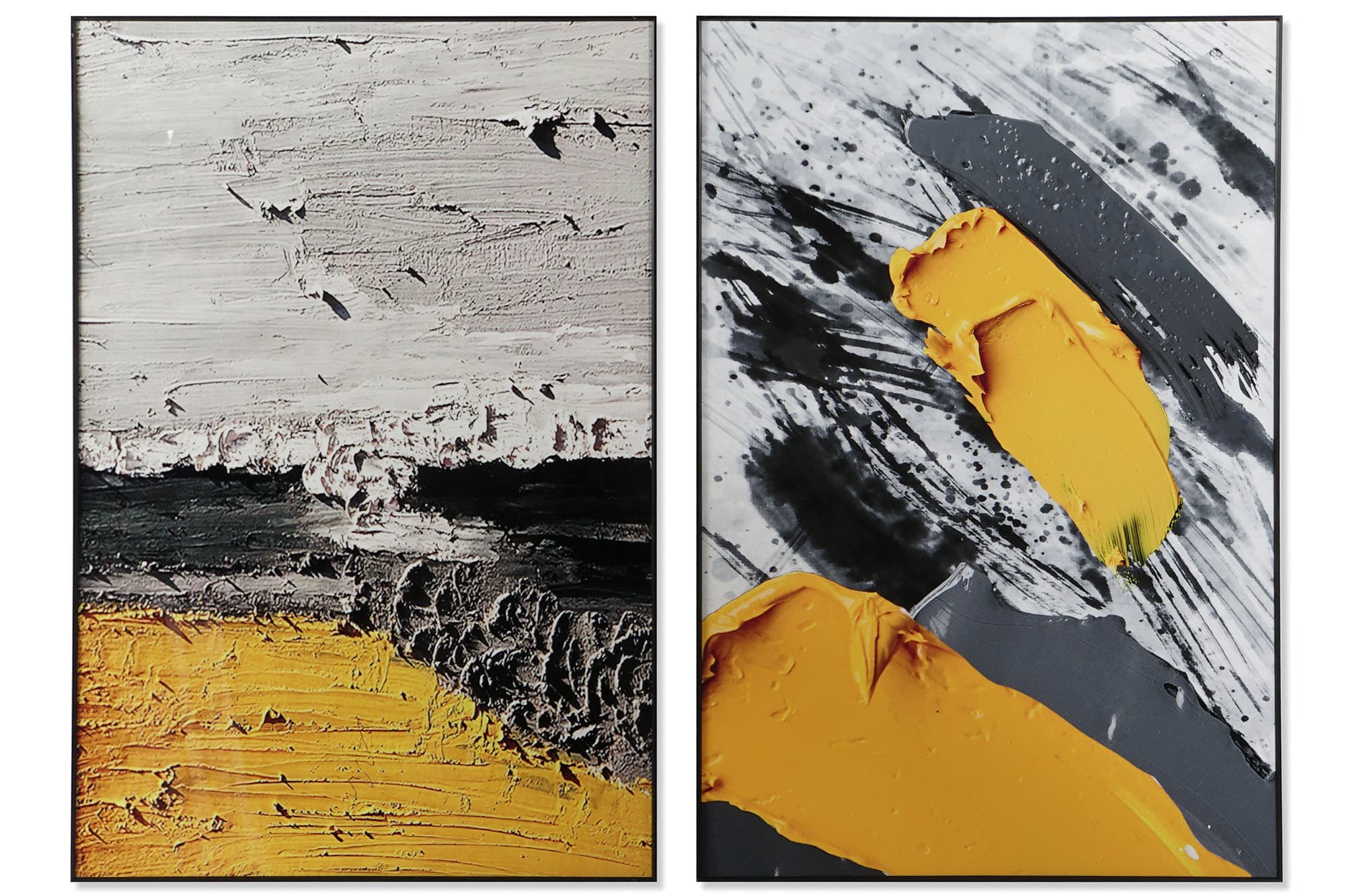 Tablou Abstract Yellow Black 80x120cm