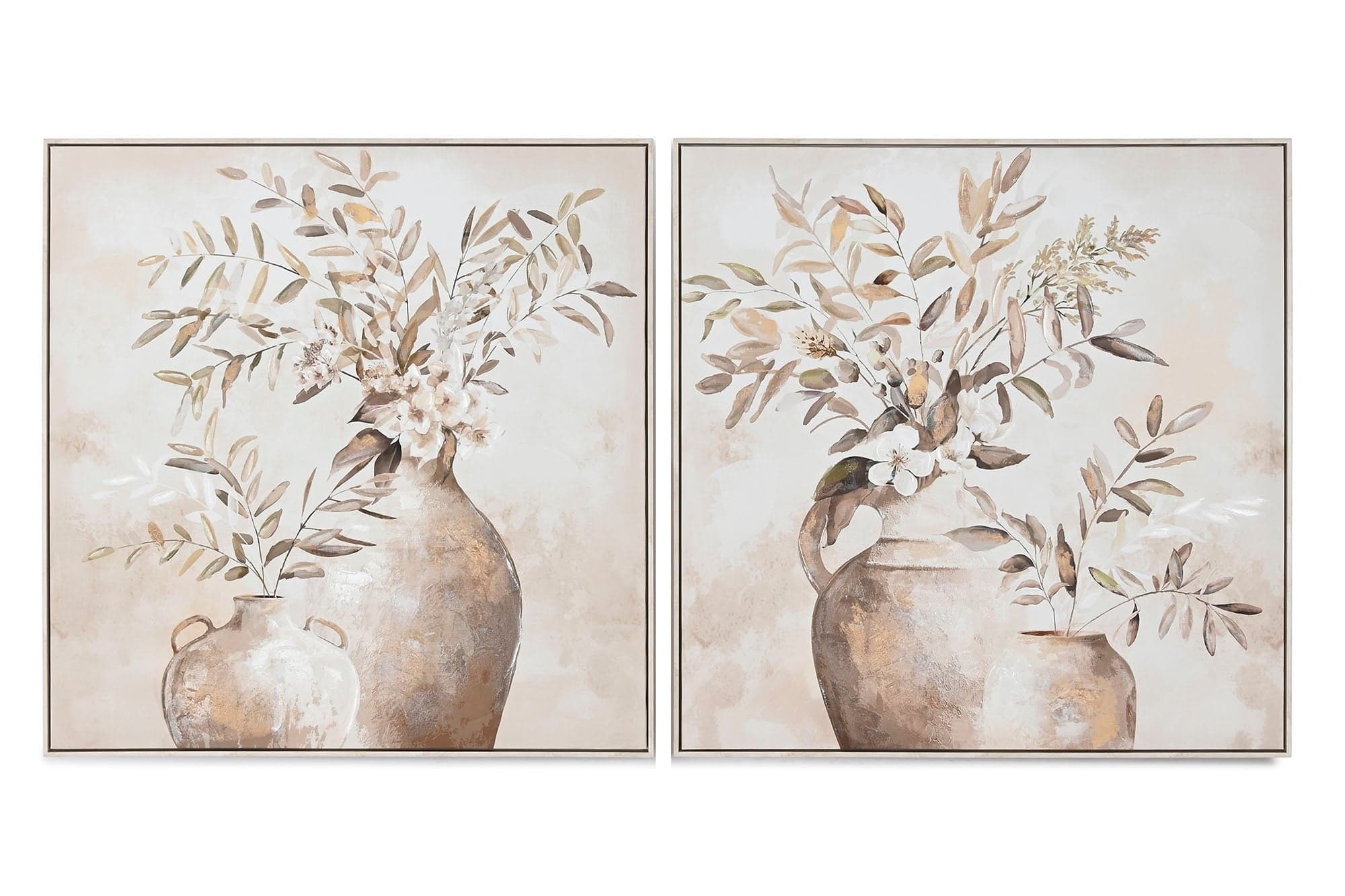 Tablou Beige Golden Vases 82x4x82cm