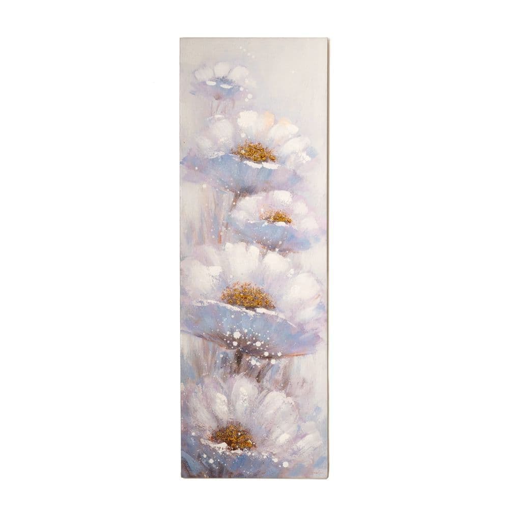 Tablou Blue Pink Flowers 40x3x120cm