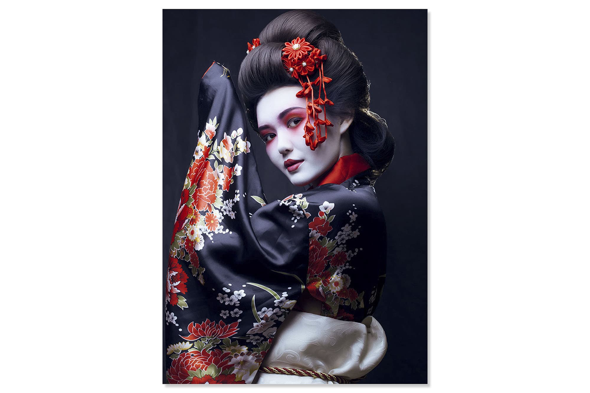 Tablou Japanese Woman din Sticla 100x150cm