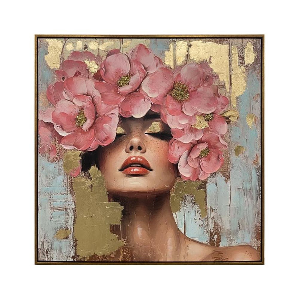 Tablou Pink Roses Female 80x4x80cm