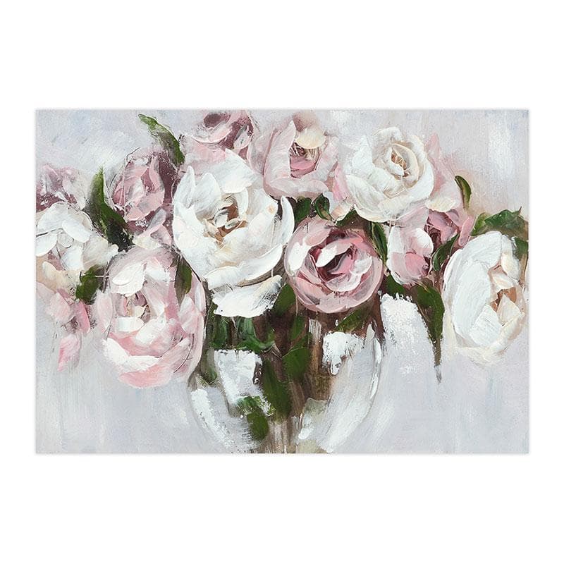Tablou Pink White Flowers 100x3x70cm