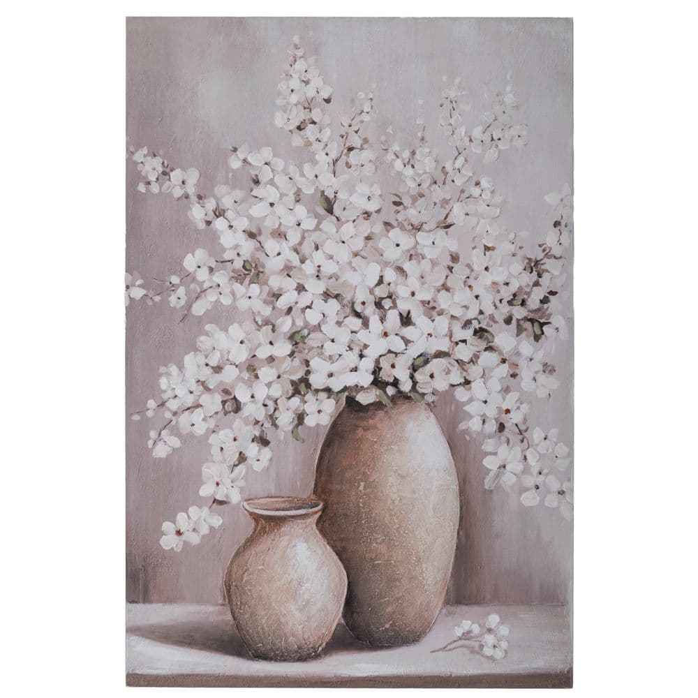 Tablou White Beige Plant Vase 80x120cm