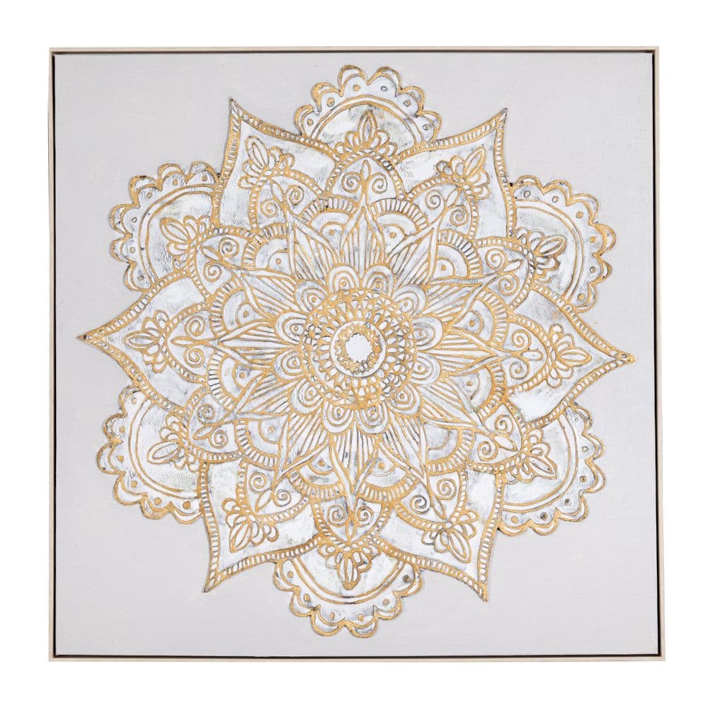 Tablou White Champagne Mandala 100x100cm