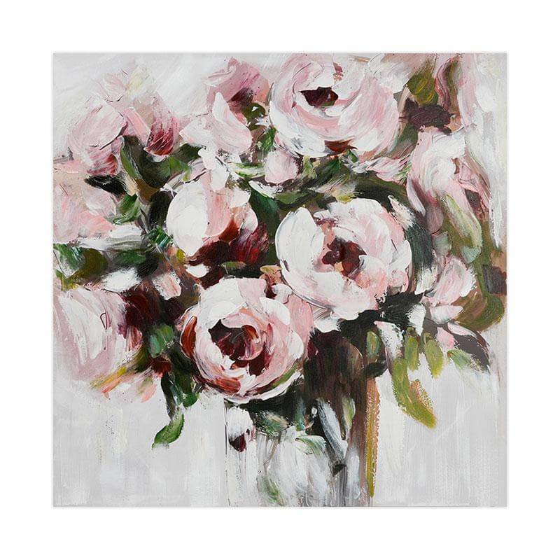 Tablou White Pink Flowers 100x3x100cm
