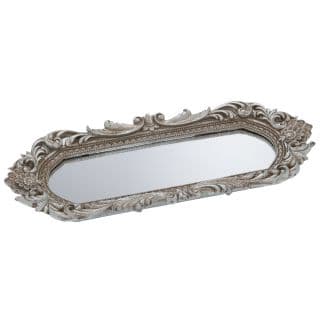 Tava cu Oglinda Silver din Rasina 34x14x3cm