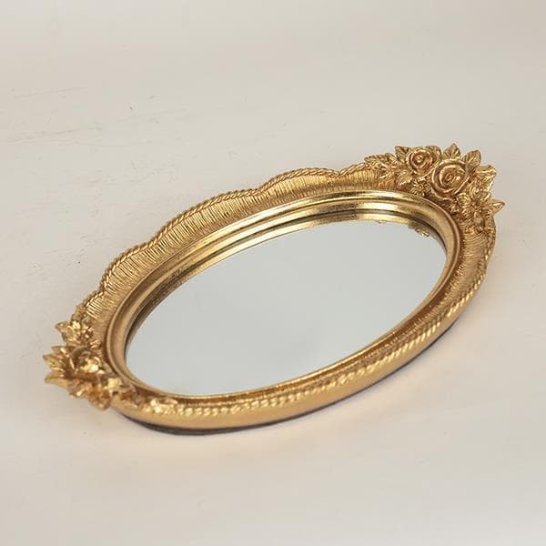 Tava Gold din Rasina cu Oglinda 30x19x4cm