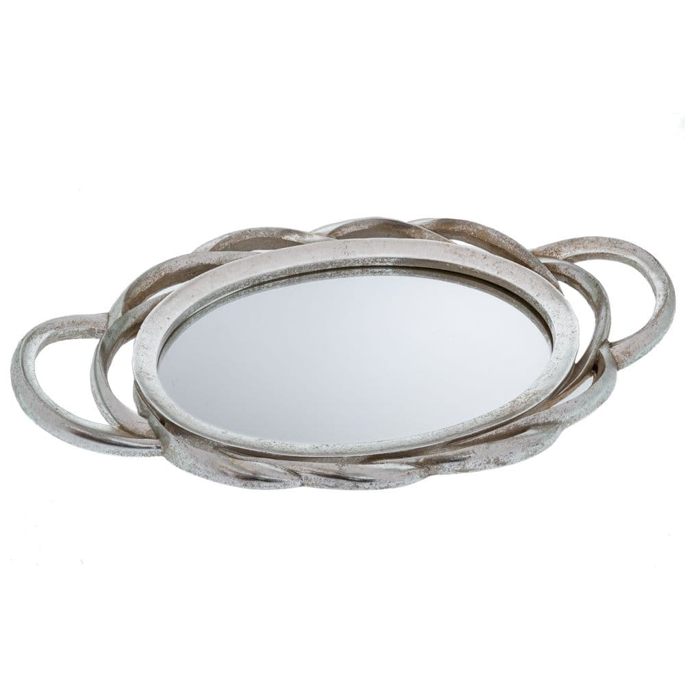 Tava Silver din Rasina cu Oglinda 49x28cm