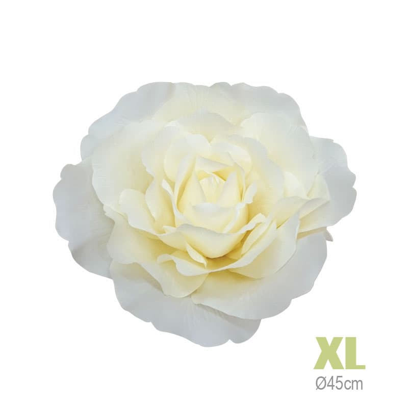 Trandafir Artificial Alb D45cm