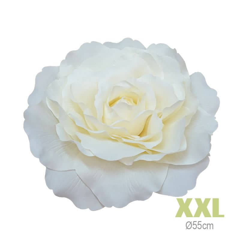 Trandafir Artificial White D55cm