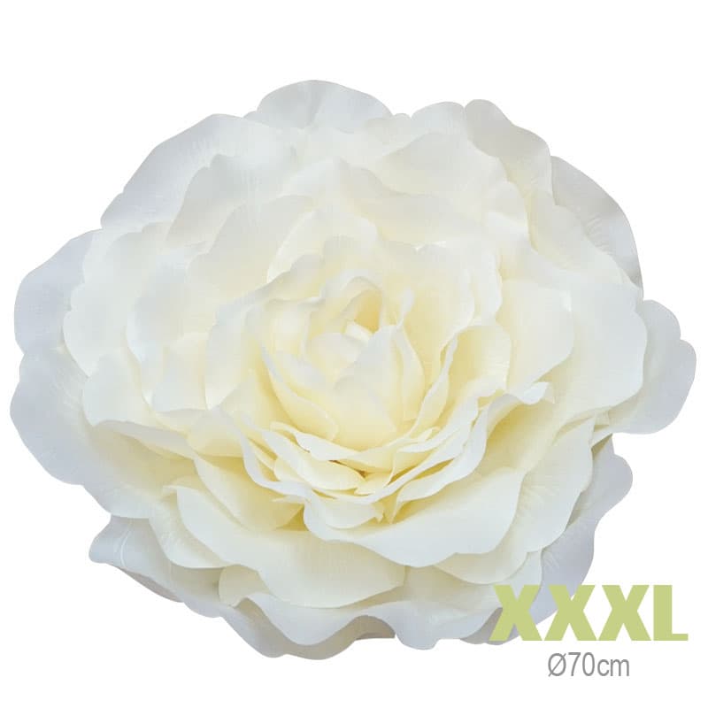Trandafir Artificial White D70cm