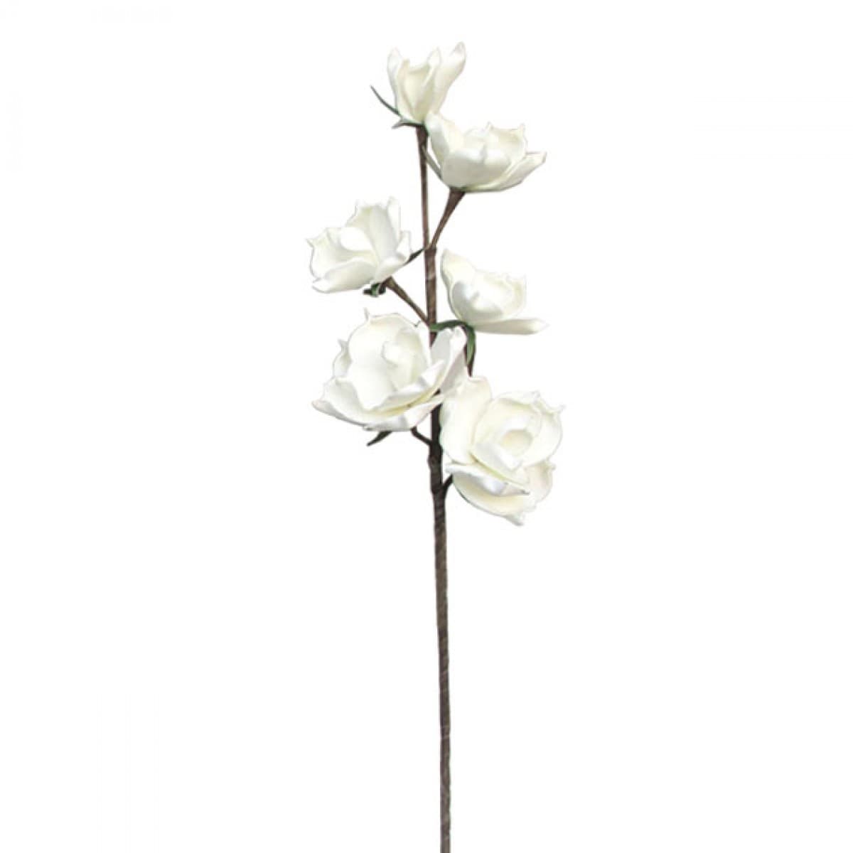 Trandafir Artificial White din Spuma 79cm