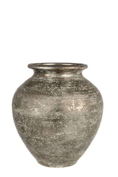 Vaza Antique Silver din Metal D29x31cm