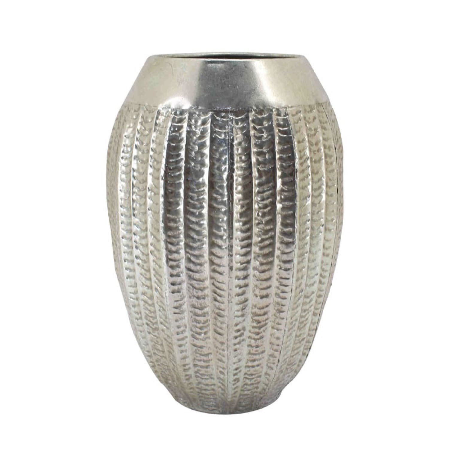 Vaza Antique Silver din Metal D29x43cm
