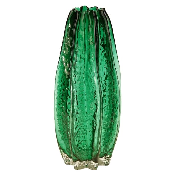 Vaza Coral Green din Sticla D14x30cm