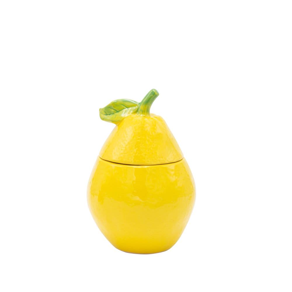 Vaza cu Capac Yellow Lemon din Ceramica D12x18cm