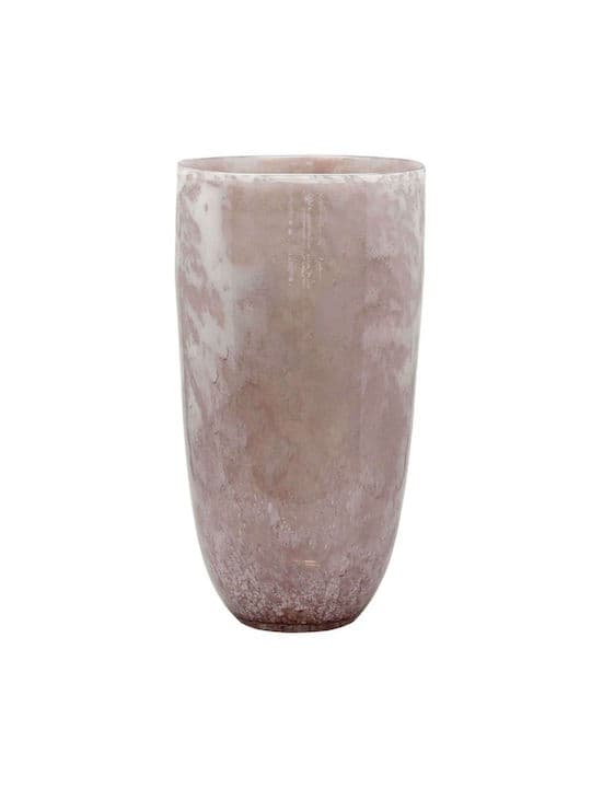 Vaza Salmon White din Sticla D20x36cm