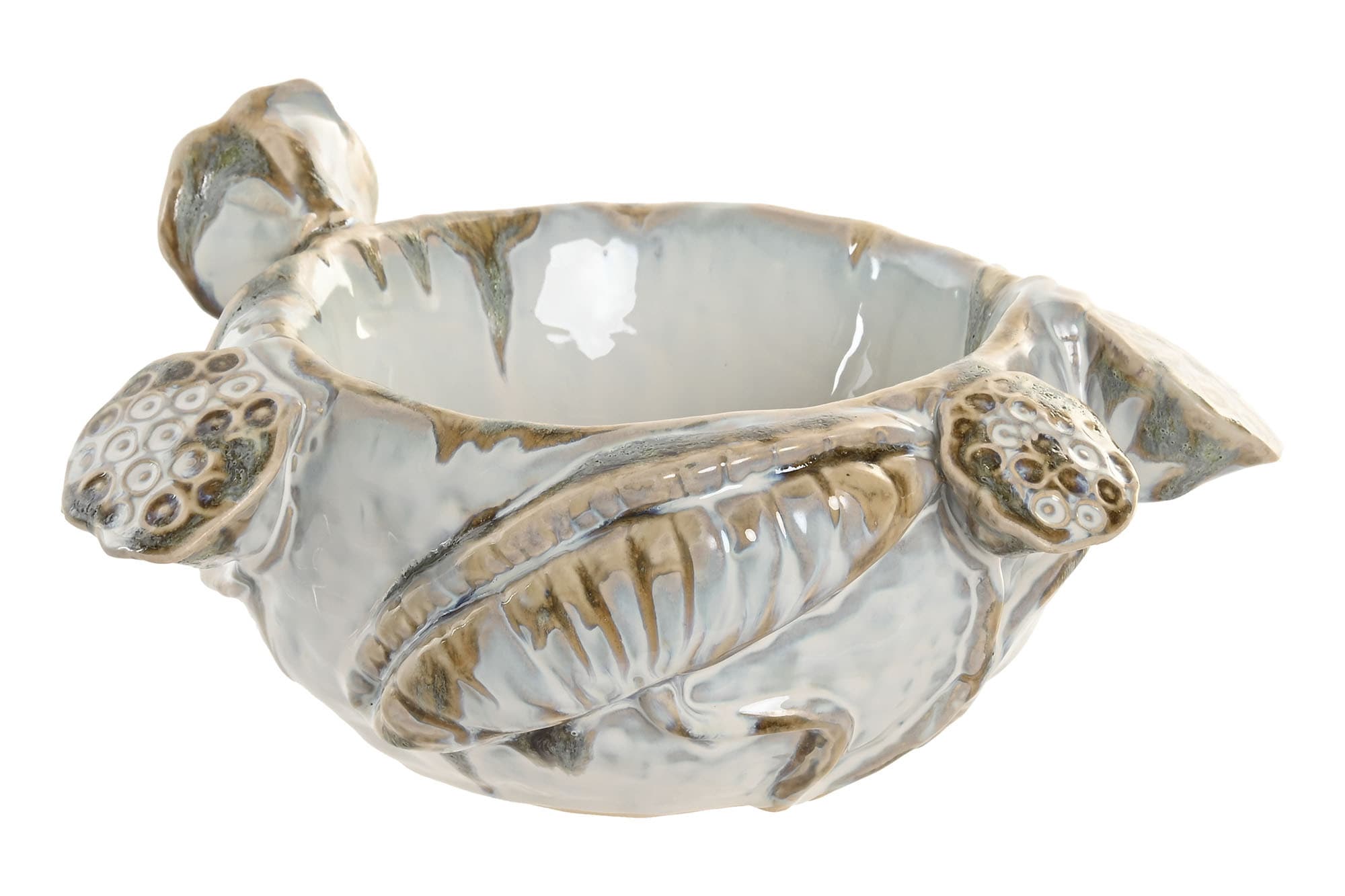 Vaza White Beige Lotus din Ceramica 28x25x13cm